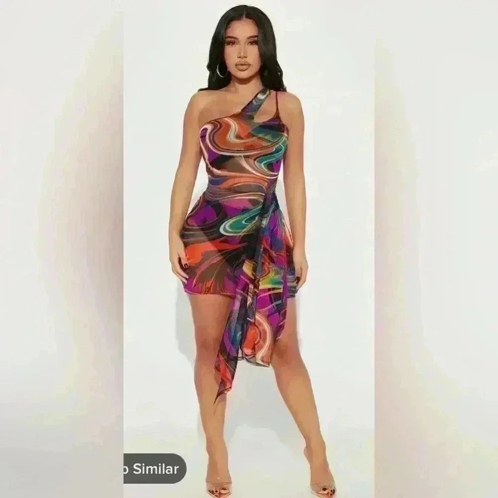 Palm Springs Mesh Mini Dress